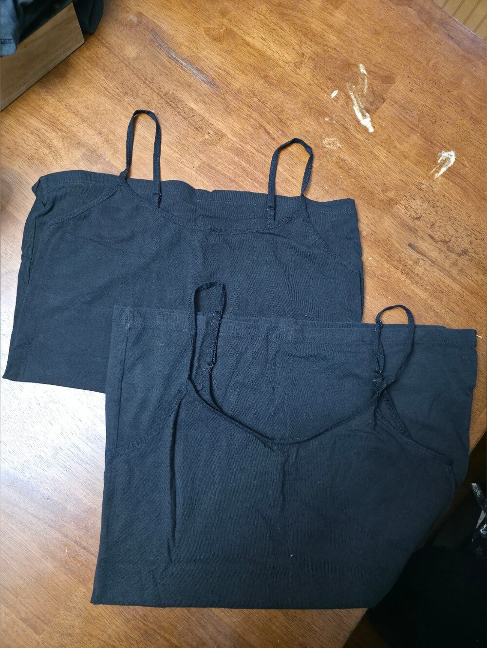2 Black Womens Spaghetti Strap Tank Tops